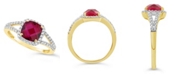 Macy's Created Ruby (1-3/4 ct. t.w.) and Created White Sapphire (1/4 ct. t.w.) Ring in 10k Yellow Gold